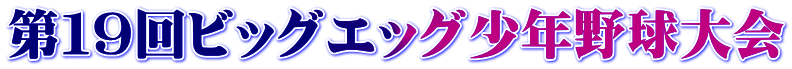 第19回ビッグエッグ少年野球大会