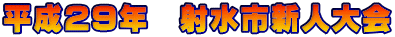 平成29年　射水市新人大会