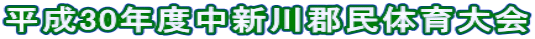 平成30年度中新川郡民体育大会