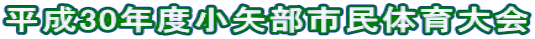 平成30年度小矢部市民体育大会