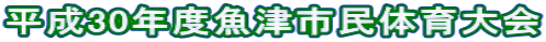 平成30年度魚津市民体育大会