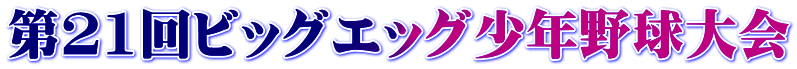 第21回ビッグエッグ少年野球大会