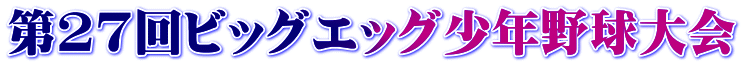 第27回ビッグエッグ少年野球大会